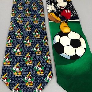 Mickey Mouse neck tie sports soccer baseball lot